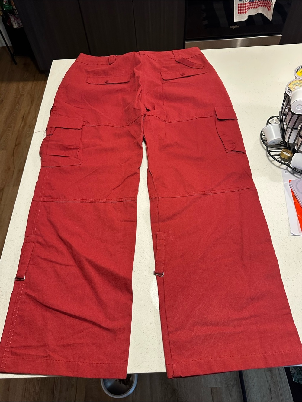 Red Burgundy 2xl Cargo Utility Pants NWOT - Picture 7 of 8